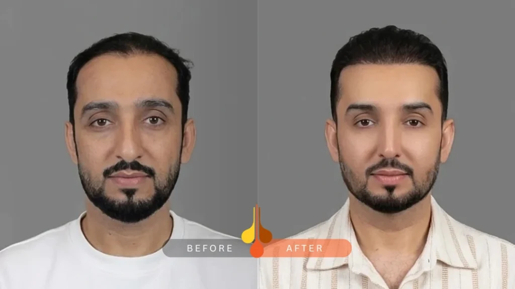 Before and after scalp hair transplant in ksa