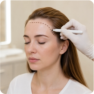 female hair transplant: step 1