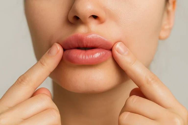 تدليك الشفايف بعد حقن الفيلر