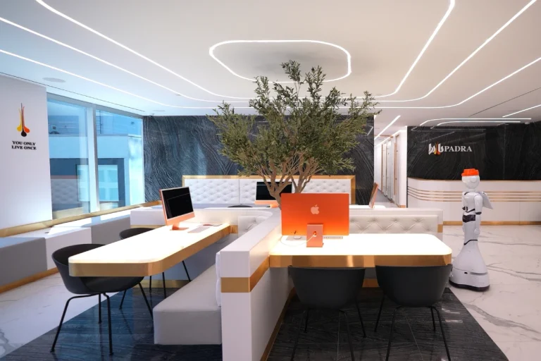 a view of the reception area of padra clinic's branch in Canada