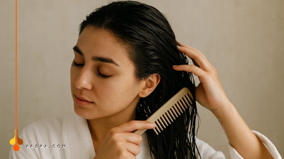 تمشیط الشعر الرطب