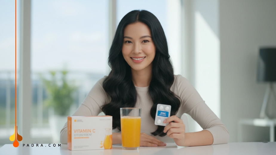 الزنک و الفیتامین C لنمو الشعر 