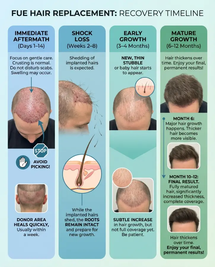 Your FUE Hair Replacement Recovery