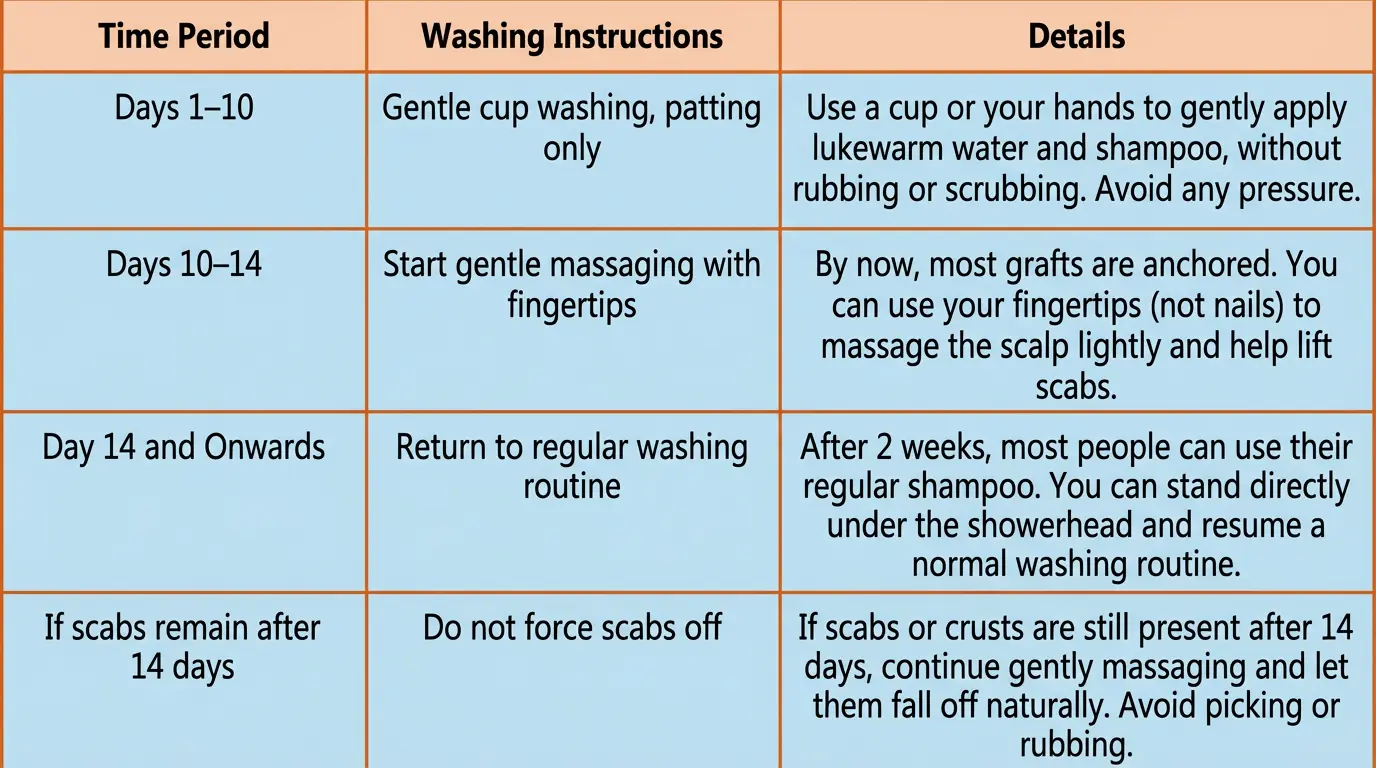 shampoo after hair transplant