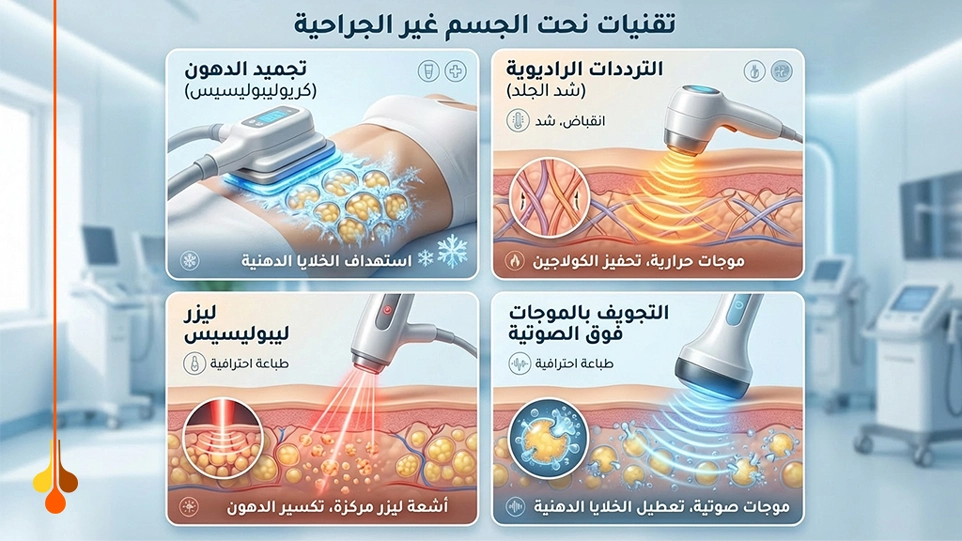 أنواع وتقنيات أجهزة نحت الجسم