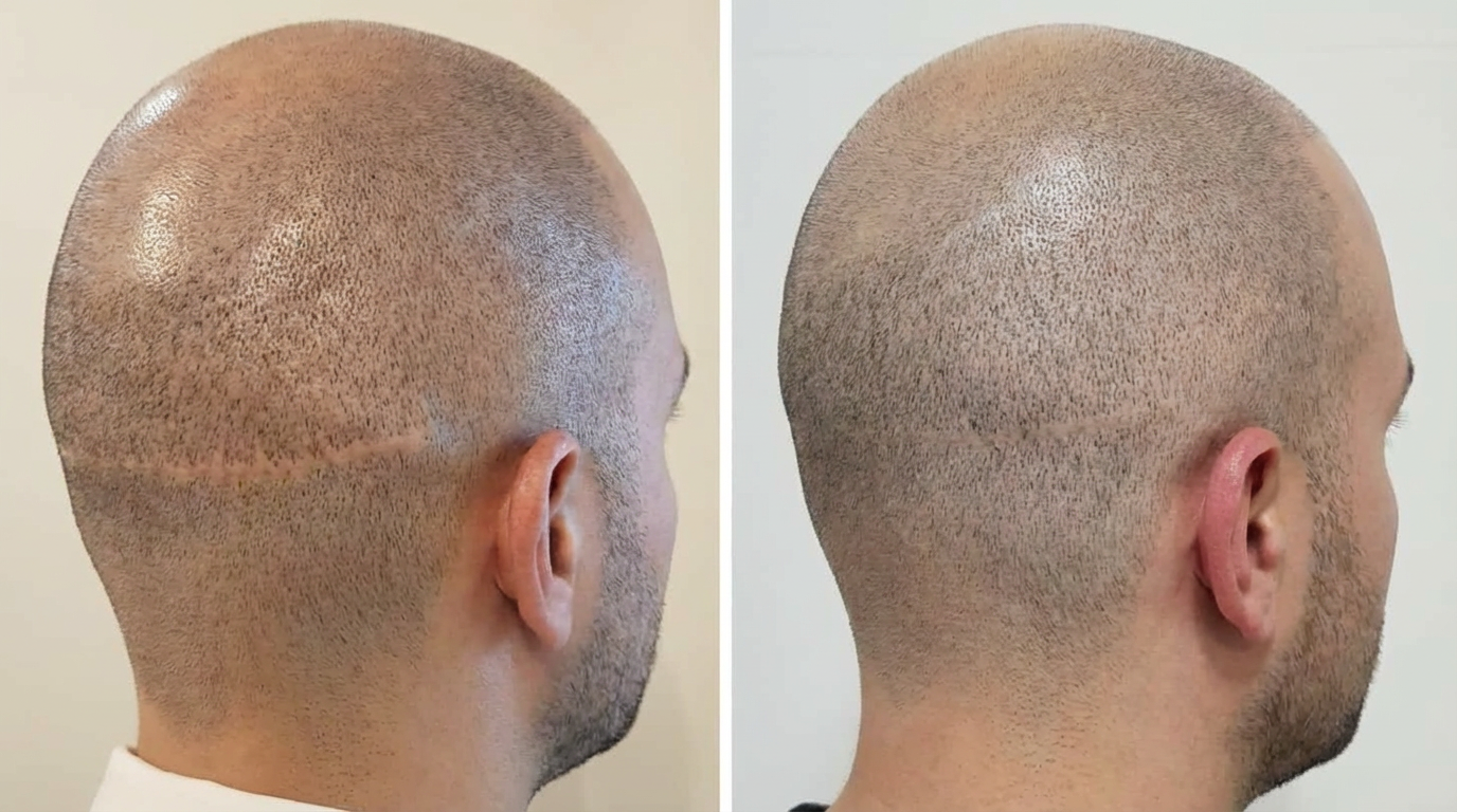 hair transplant scar no marks