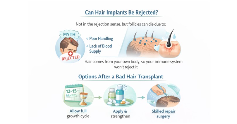 Poor hair transplant results