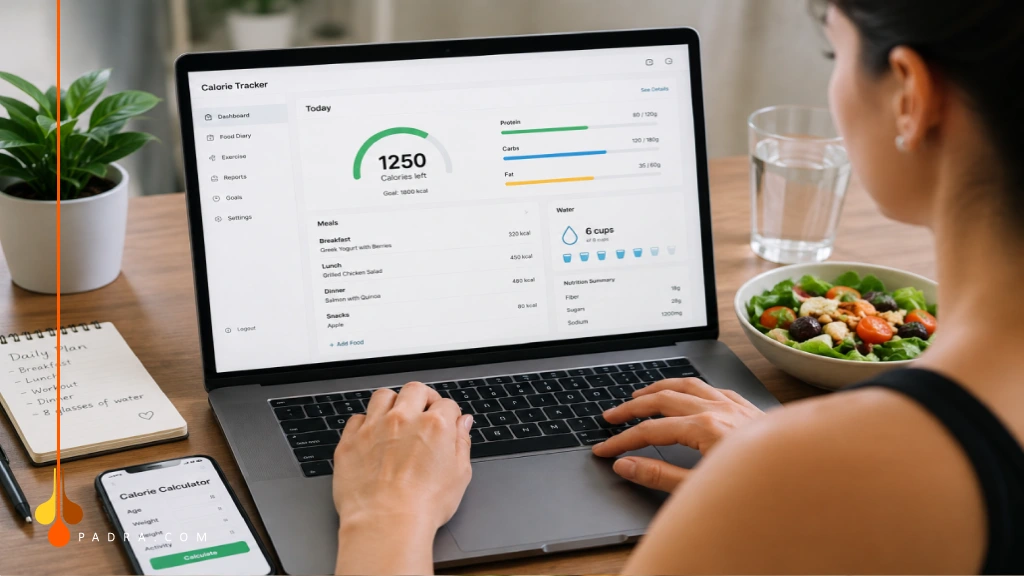 استخدام حاسبة السعرات الحرارية للتخسيس عبر الإنترنت